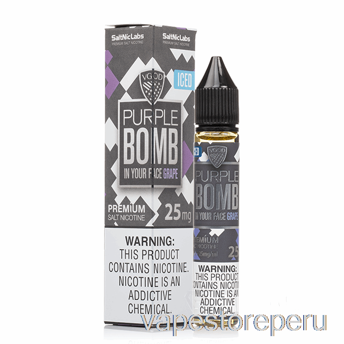 Bomba Violeta Helada De Humo Vape - Sales Vgod - 30ml 50mg